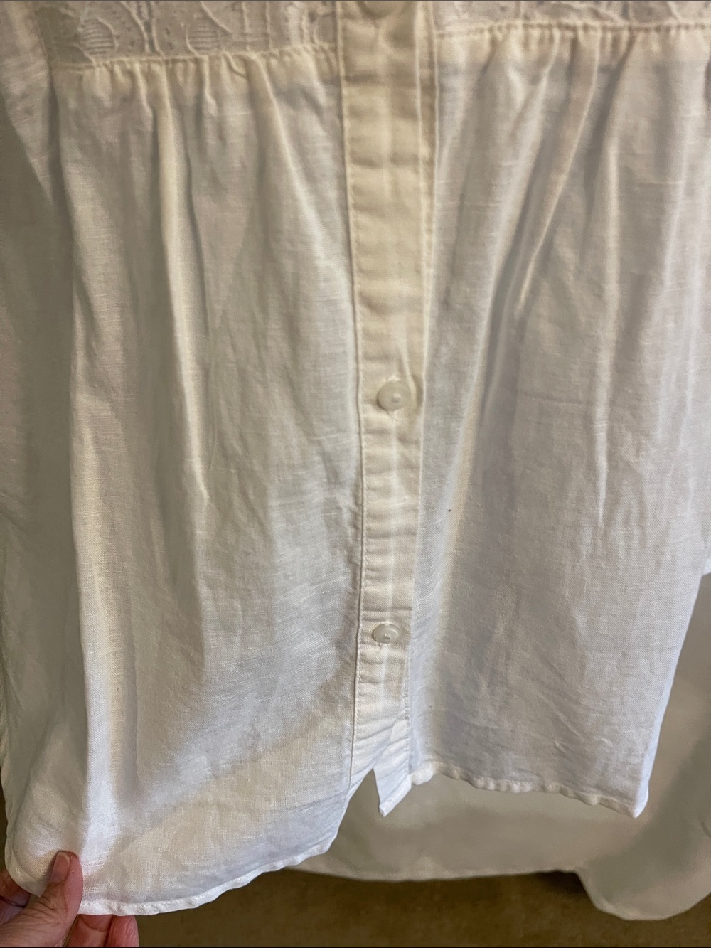 Liz Claiborne White Sleeveless Lace-Front Crochet  Top Blouse NWT Size XL 1X - Picture 5 of 11